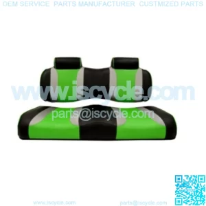 Black/Green Front Seat Cushion for Club Car Precedent Golf Cart 12-Up