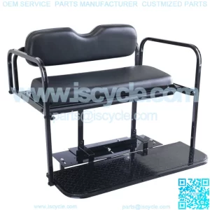 EZGO TXT Golf Cart Flip Folding Rear Back Seat Kit, 1995 and Up - Black