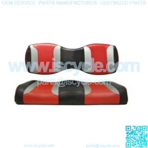 Golf Cart Rear Seat Covers for Genesis 250/300  - Black/Red