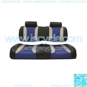 Black/Blue Front Seat Cushion for Club Car Precedent Golf Cart 12-Up