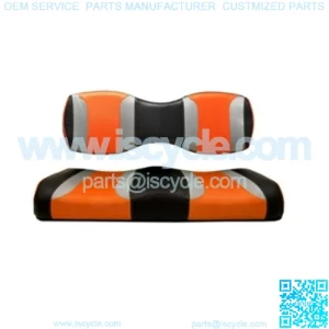 Golf Cart Rear Seat Covers for Genesis 250/300 - Black/Orange