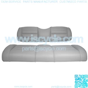 Premium Vinyl Seat Cushions for Mach3 Golf Cart Rear Seat - Light Graphite