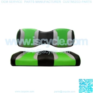 Golf Cart Rear Seat Cushions for Genesis 250/300 - Black/Green