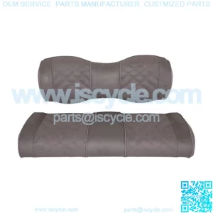 Suede Rear Seat Cushion Assembly for Genesis 250/300 Golf Cart Rear - Pewter