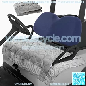 Golf Cart Seat Covers with Pockets,Compatible with EZGO Yamaha Club Car, Golf Cart Seat Blanket Towel Cushion Covers for 2 Passenger Seats Club Car Accessories, Heavy Duty Golf Gift