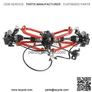 Rear Drive Shaft CV Axle Swing Arm Kit with Brake Assembly for Go Kart ATV Golf Cart