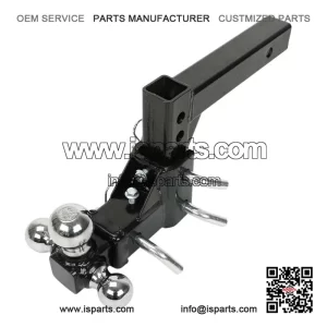 3-Ball Adjustable Drop & Turn Trailer Hitch Mount - 2" Receiver for Heavy Duty Trucks