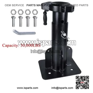 30000LB Adjustable 5th Wheel to Gooseneck Adapter Hitch - 15-21" - 2-5/16" Ball