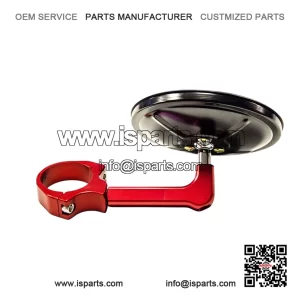Special Edition Side Mirror - Red Clamp & Arm, Black Mirror for RZR RS1 1?"