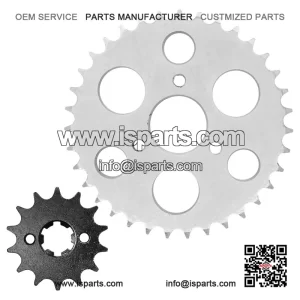 Front and Rear Drive Chain Sprocket Set for Polaris Sportsman 90 (2001-2016)