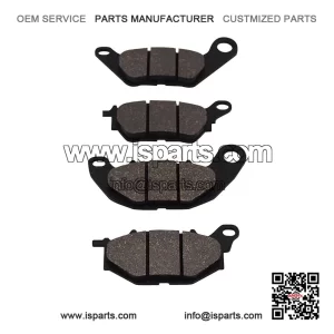 Motorcycle Organic Disc Brake Pads Kit - Front & Rear Braking System for Yamaha XMAX 125/250/300 (YP125RA/YP300) ABS Models