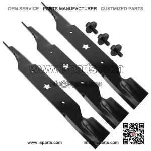 187254 187256 54-Inch Deck Blades Kit with Bolts for Craftsman Poulan Ayp/Electrolux