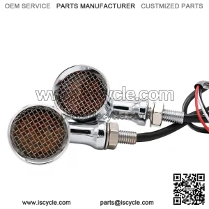 Chrome LED Turn Signals Lights ?C Amber for Yamaha V Star XVS650 XVS950