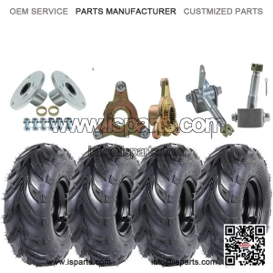6" ATV Tire (145/70-6) with 3-Stud Rim, Wheel Spindle, and Hub (78mm), fits 110cc, 70cc, and 125cc Quads and Go Karts.