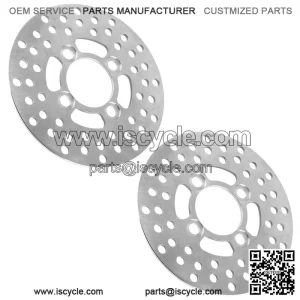 For Yamaha Raptor 700 YFM700R YFM700 R 2006-2012 2 Front Brake Disc Rotor Pad