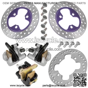 For Yamaha Viking 700 YXM700 2014-26 Front Rh Lh Brake Disc Rotor With Bolt and Pads