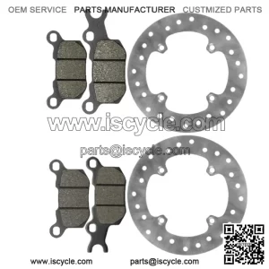 For Can-Am Traxter HD5 HD8 HD10 2015-2023 Front and Rear Brake Disc with Pads