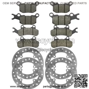 For Yamaha Rhino 660 YXR660 4X4 2004-07 Front Left Brake Caliper Disc Rotor Pads
