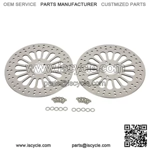 Front Brake Rotors Super Spoke High Polished ?C 11.5" 2pcs for Harley Touring Dynas