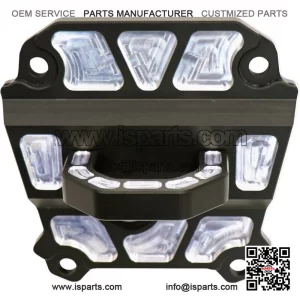 10mm Black Rear Differential Plate with Tow Hook for Polaris RZR 1000 ATV