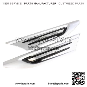 Left & Right Set Front Side Fender Silver Garnish For STI SUBARU BRZ