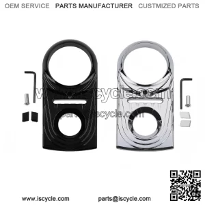 Dash Panel Insert Cover ?C Chrome/Black for Harley Softail Fatboy 2000-2017