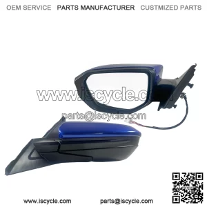 Left Driver Side Door Mirror for 2016-2021 Honda Civic LX SE Sport, Power Mirror Adjust, Manual Fold, Non-Heated, Match to Aegean Blue Metallic Pearl, Replace 76258-TBA-A02ZA