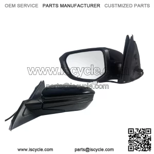 Left Driver Side Door Mirror for 2016-2021 Honda Civic LX SE Sport, Power Mirror, Manual Folding, Non-Heat, Match to Black, Replace 76258-TBA-A02ZA, HO1320283 (3 Pins)