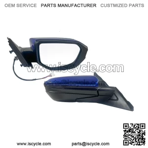 Right Passenger Side Door Mirror for 2016-2021 Honda Civic LX SE Sport, Power Mirror Adjust, Manual Fold, Non-Heated, Match to Aegean Blue Metallic Pearl, Replace 76208TBAC03ZA, HO1321283 (3 Pins)