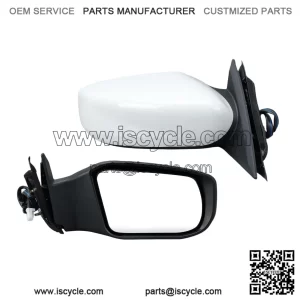 Right Passenger White Side Mirror Compatible with Nissan Altima 2013-2018 Sedan, Power Glass, Non-Folding, Non-Heated, Door Mirrors Outside Rear View Mirror, Replace # 963013TH0A