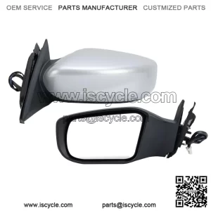 Left Driver Silver Side Mirror Compatible with Nissan Altima 2013-2018 Sedan, Power Glass, Non-Folding, Non-Heated, Door Mirrors Outside Rear View Mirror, Replace # 963023TH0A