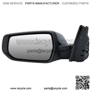 Driver Side View Mirror Compatible with Chevy Malibu 2016-2022, Non Heated, Without Signal Light, Manual Folding, LH (Gloss Black)