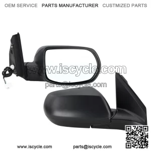 Right Passenger Side Door Mirror Compatible With 2012-2016 Honda CRV CR-V, Manual Folding, Power Glass, Black, Replace # 76208-T0A-A11 (3 Pins)