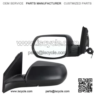 Left Driver Side Mirror Compatible With 2012-2016 Honda CRV CR-V, Manual Folding, Power Glass, Black, Replace # 76258-T0A-A11 (3 Pins)