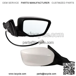 Right Passenger Side Mirror Fits 2013-2017 Honda Accord Sedan/Coupe, Power Glass, Without Heated, Without Turn Signals, Without Blind Spot, Match White, Replace 76208T2FA11 (3 Pins)