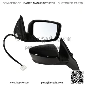 Right Passenger Side Mirror Fits 2013-2017 Honda Accord Sedan/Coupe, Power Glass, Without Heated, Without Turn Signals, Without Blind Spot, Match Black, Replace 76208T2FA11 (3 Pins)