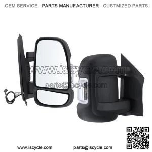 Right Passenger Side Mirror Compatible with 2014-2026 Ram Promaster 1500/2500/3500, Turn Signal Light, Manual Folding, Without Power Glass, Non-Heated, Replace CH1321417, 5VE98JXWAB (2 Pins)