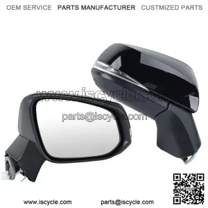 Right Passenger Side Mirror Compatible with Toyota RAV4 2019-2024, Power Heated, Turn Signal, Blind Spot, Door Rear View Mirrors, 8 Pins, Black