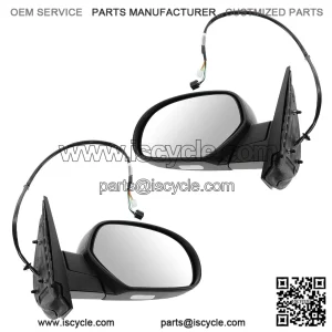 Driver and Passenger Side Mirror Assembly 2 Piece Set, Power Heated, No Memory, Black, Compatible with 2007-2013 Chevy Avalanche Suburban, 2007-2014 Suburban GMC Yukon Yukon XL 1500
