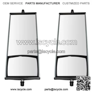 West Coast Mirrors, Manual, 16 x 6.5 Inch, Aluminum, Convex, Left and Right, Compatible with 2000?C2017 Ford F-650, 1997?C2009 Chevrolet T6500, 1997?C2009 GMC T6500, 2011?C2018 Ram 4500, 2000?C2019 Volvo VNL, 2002?C2017 Isuzu NPR