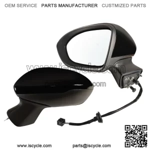 Left Driver Side Mirror Fits 2016-2019 Chevy Cruze Sedan/Hatchback, Power Glass, Without Heated, Without Turn Signals, Without Blind Spot, Match Mosaic Black Metallic, Replace GM1320541 (3 Pins)