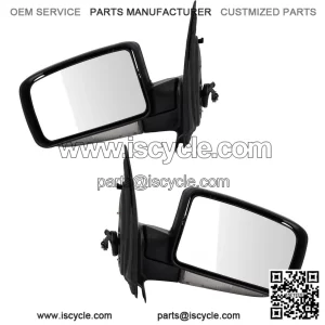 Driver and Passenger Side Mirror Assembly Set, Power Heated, Memory, Power Folding, Turn Signal, Puddle Light, Smooth Black Paint to Match, Compatible with 2005-2006 Ford Expedition, 2003-2006 Lincoln Navigator