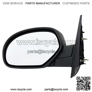 Driver Left Manual Textured Black Side Door View Mirror For Chevrolet Chevy Silverado, GMC Sierra 1500 2500 3500, Tahoe 2007-2014