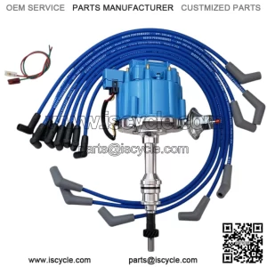 High Performance HEI Distributor & 8.5mm Spark Plug Wire Set for Ford 351W Windsor Small Block