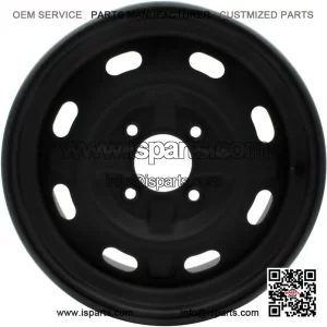 14x7 4x110 +46.5 Black Steel Front Rim for ATV UTV Quad Bike