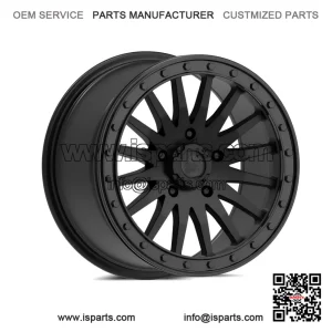 Black Satin ATV UTV Wheel - V06 Beadlock (15x8, 5x114.3, 6+2, 5 Stud)