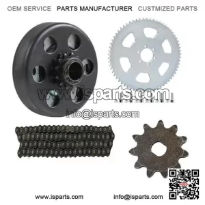 20mm Bore 12-Tooth #35 Clutch, plus #35 Chain with 11T and 65T Rear Sprocket, for Predator-powered Mini Bikes.