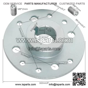 Sprocket Hub Adapter with Keyway for Mini Bikes, Dune Buggies, Drift Trikes, and Go Karts.