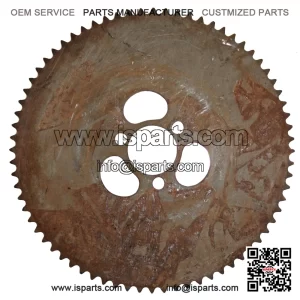 72T #35 Steel Sprocket with 2.08" Bolt Circle and 1-1/2" Inner Diameter, for Go Karts and Mini Bikes.
