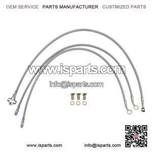 +2 Inch Braided Brake Line Kit for Honda TRX450 ATV